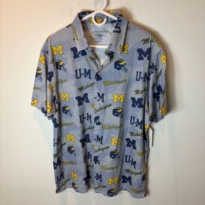 Boxercraft University of Michigan Short Sleeve Button Down Shirt